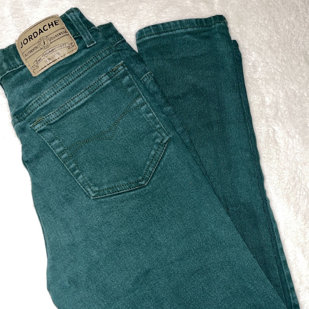 Women's Jeans- "Jordache" in Green, Size 8